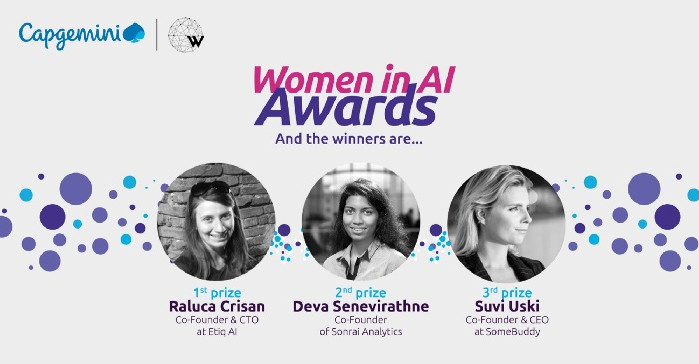 Our co-founder Raluca wins the top prize of Women in AI 2020 Award